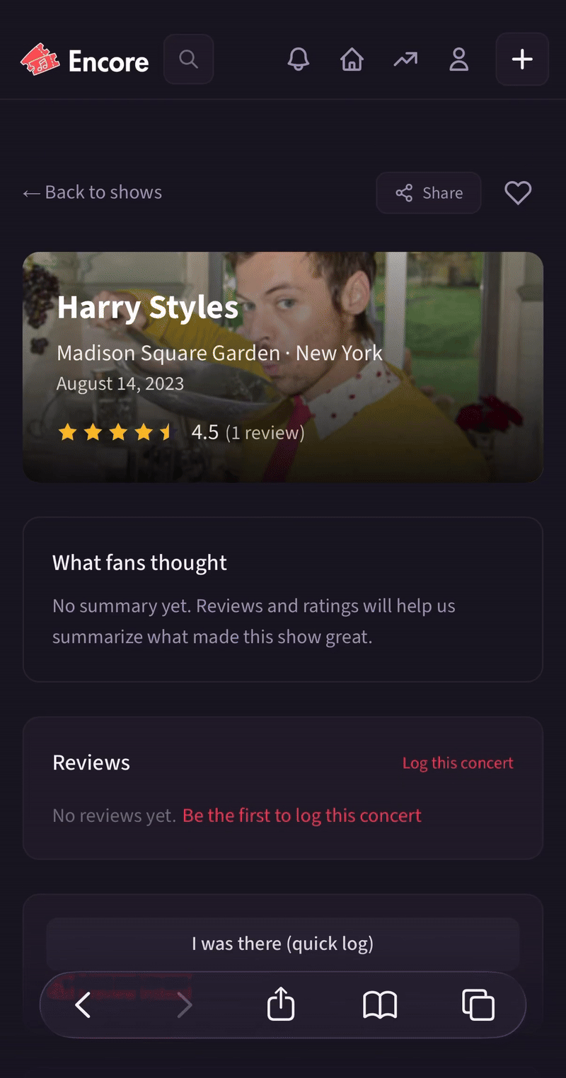 Tag friends at shows